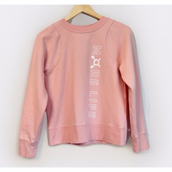 Lululemon Women’s Loungeful Crewneck Sweatshirt Size M Dew Pink Orange Theory - Picture 1 of 8